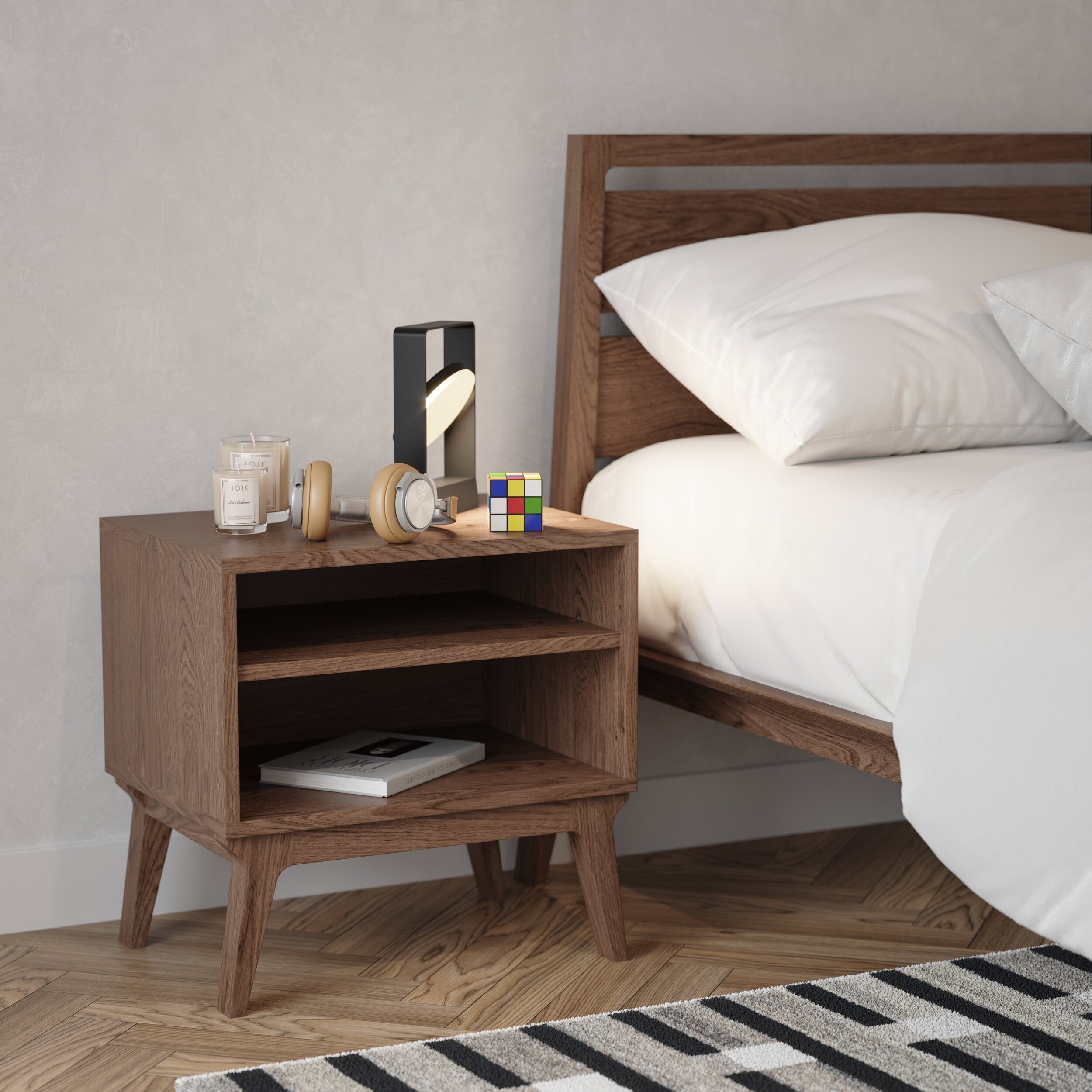bedside table dressing Nightstand Styling and Decorating Tips