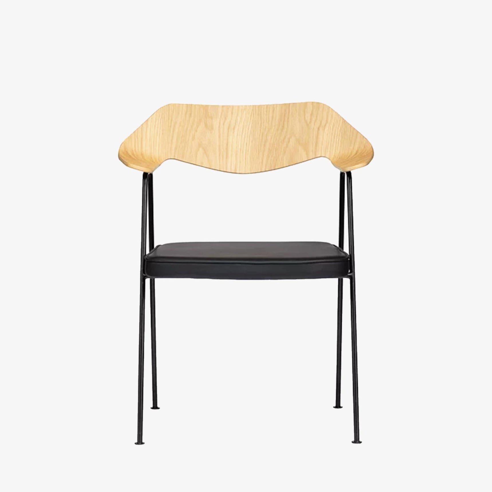 675-oak-black-leather-chair