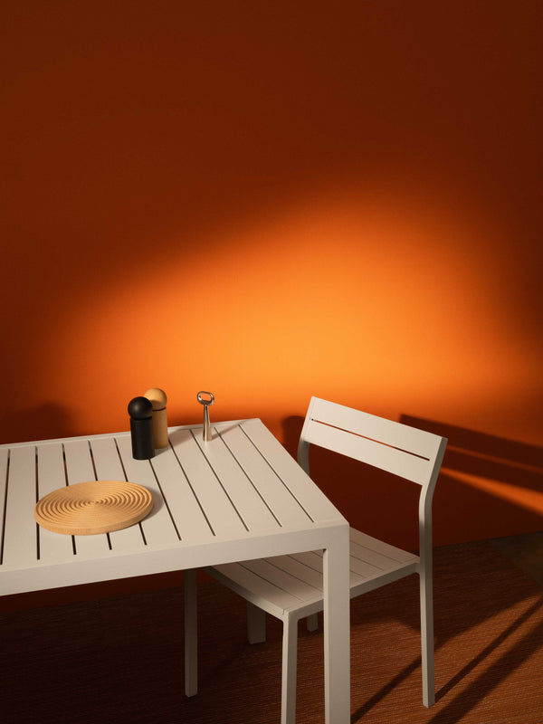 EOS white side chair and table  