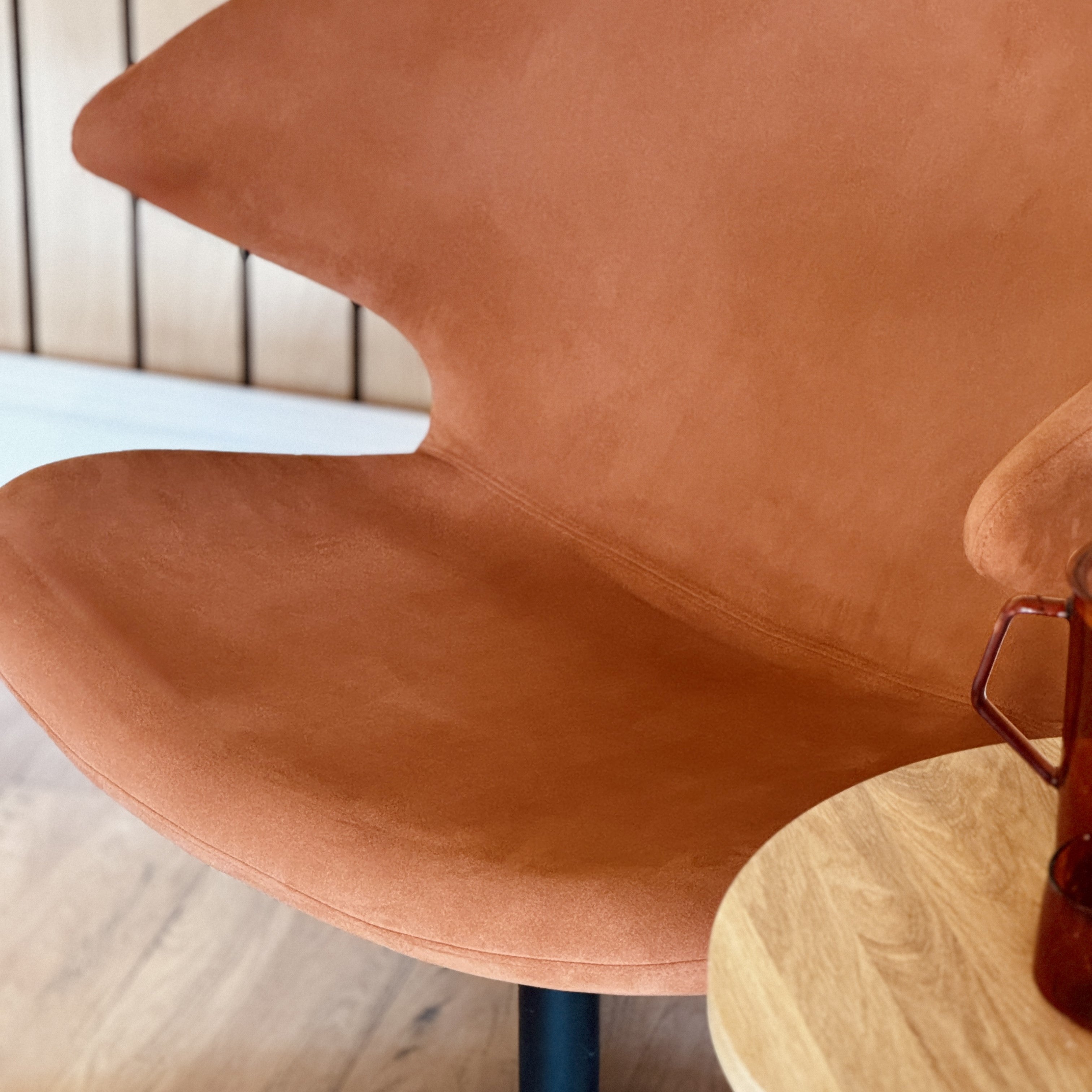 Ella Swivel Chair Clove close up lifestyle