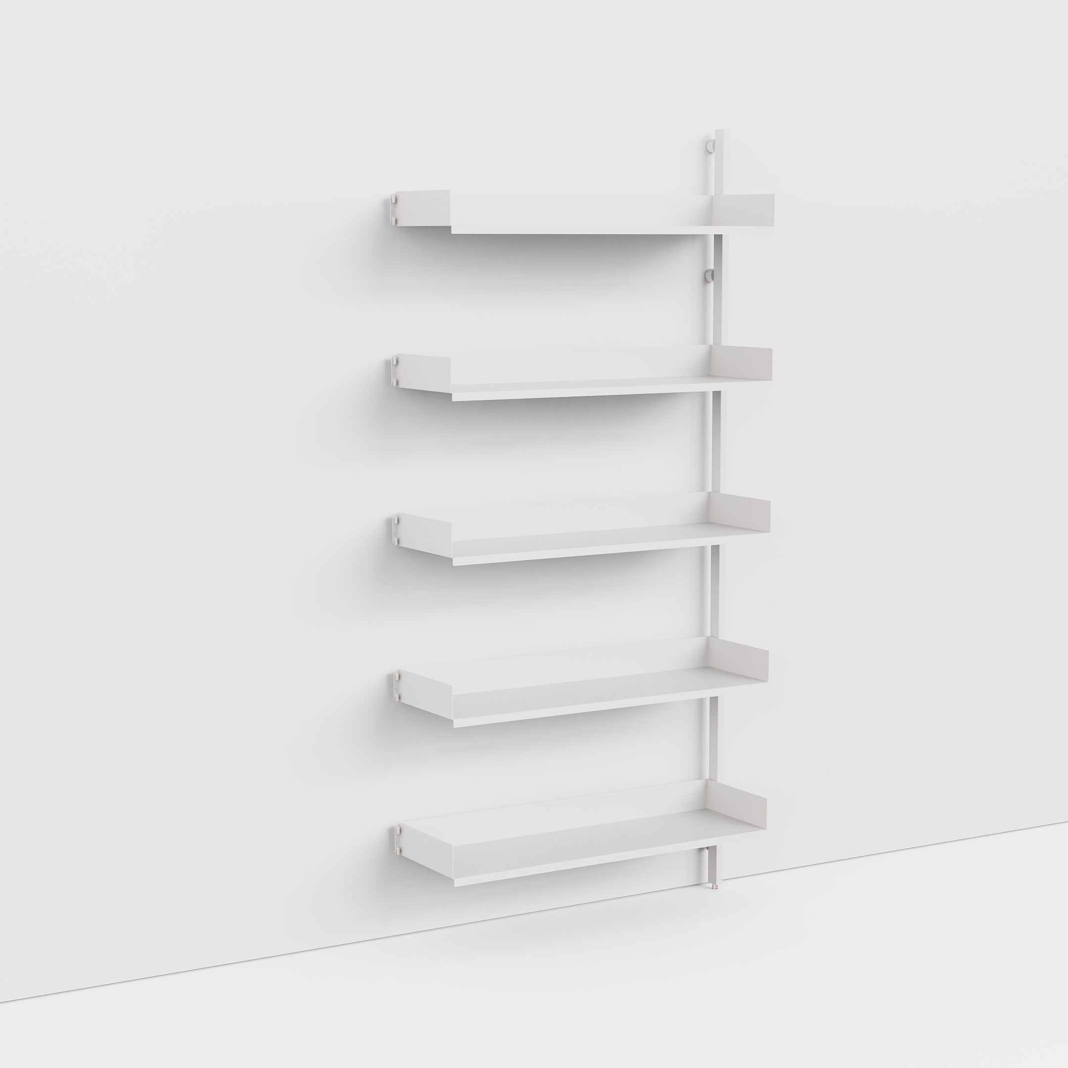 Slot Shelving 900 Extension unit in white in a simple whitespace scene. 
