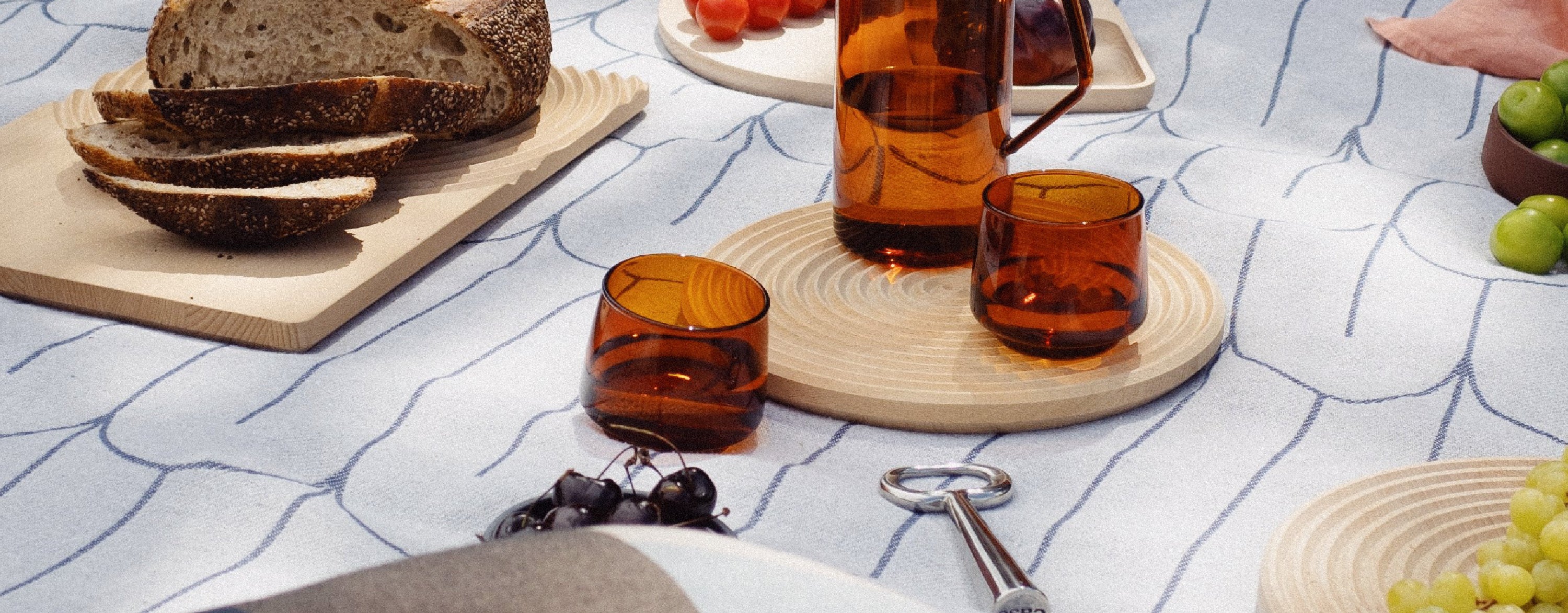 Web banner picnic accessories for desktop