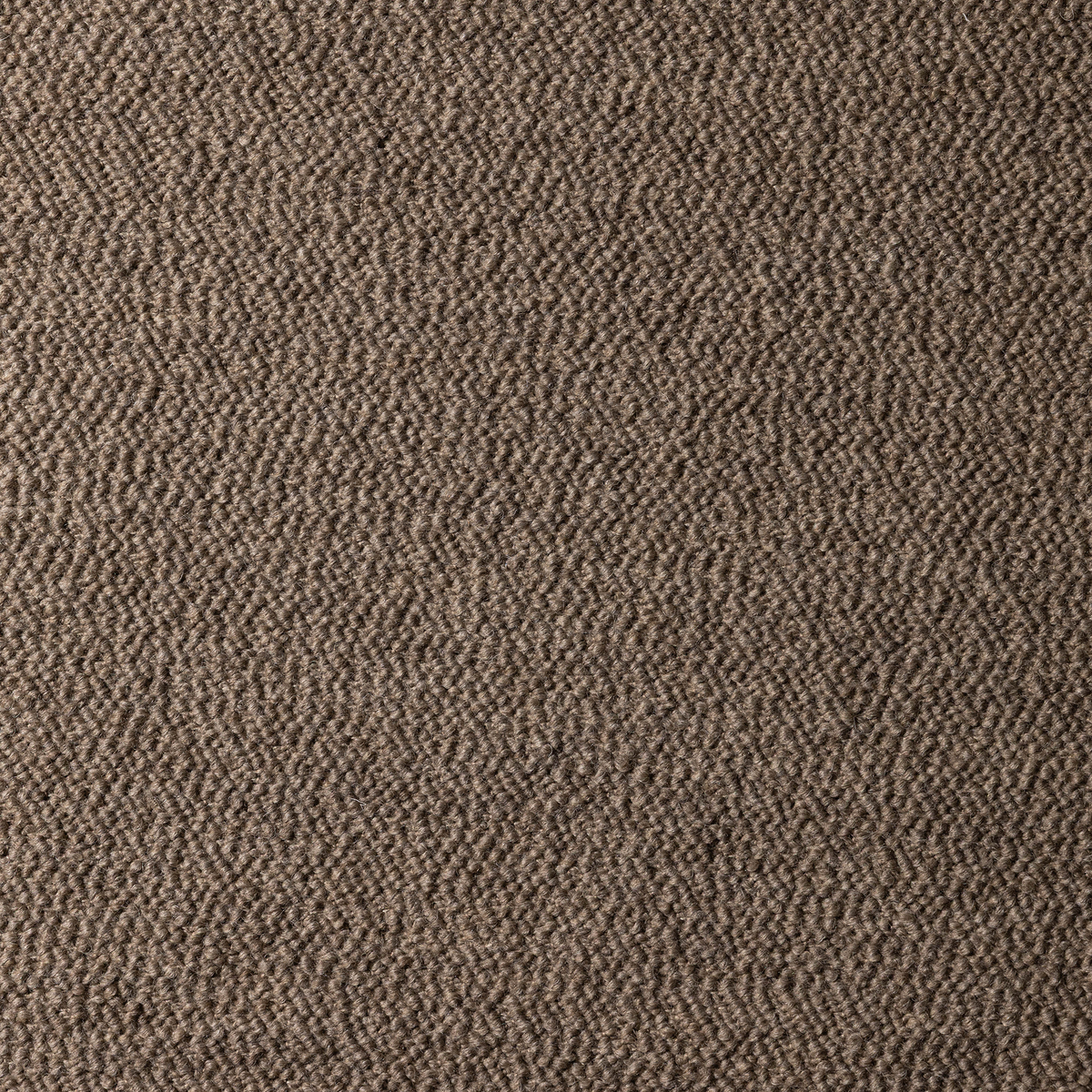 A close-up texture shot of the Ash Brown Turf Boucle fabric, showing a fine knotted woven pattern.