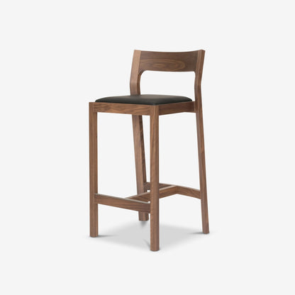Profile Stool walnut-black-leather - Case Furniture